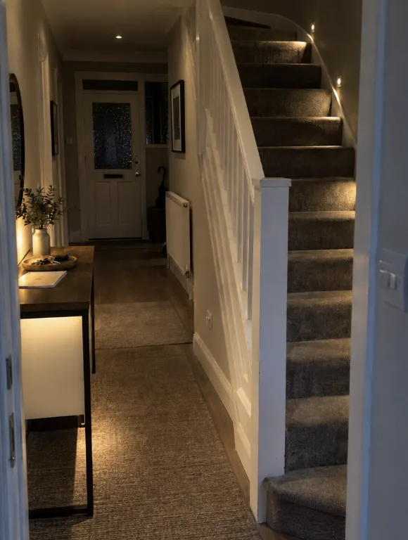 LED stair lighting in an Ashford home